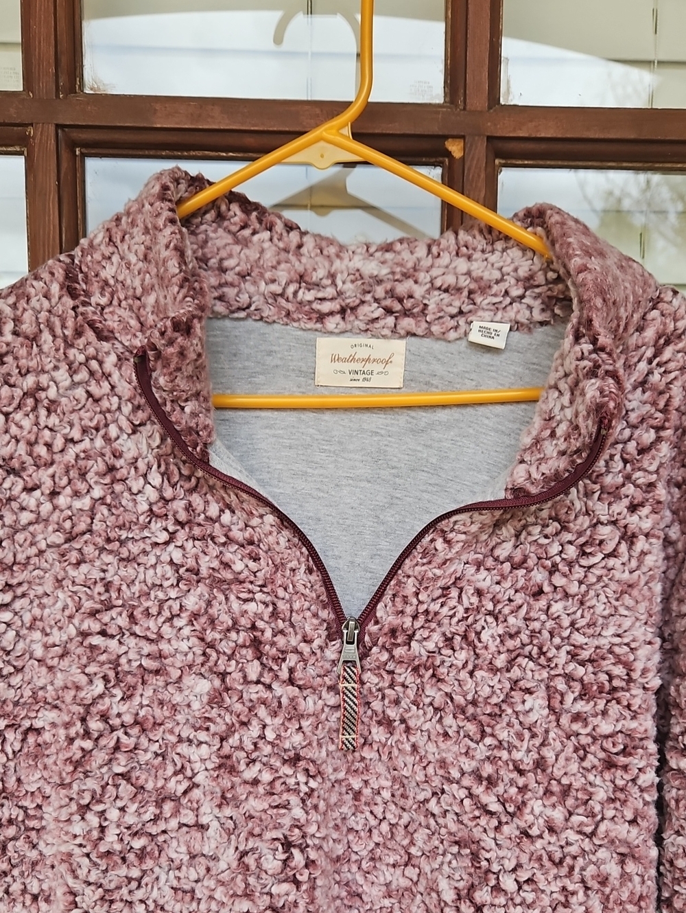 Weatherproof Vintage Cozy Plush Half-Zip Women's Sweater - Dusty Rose - Picture 4 of 5